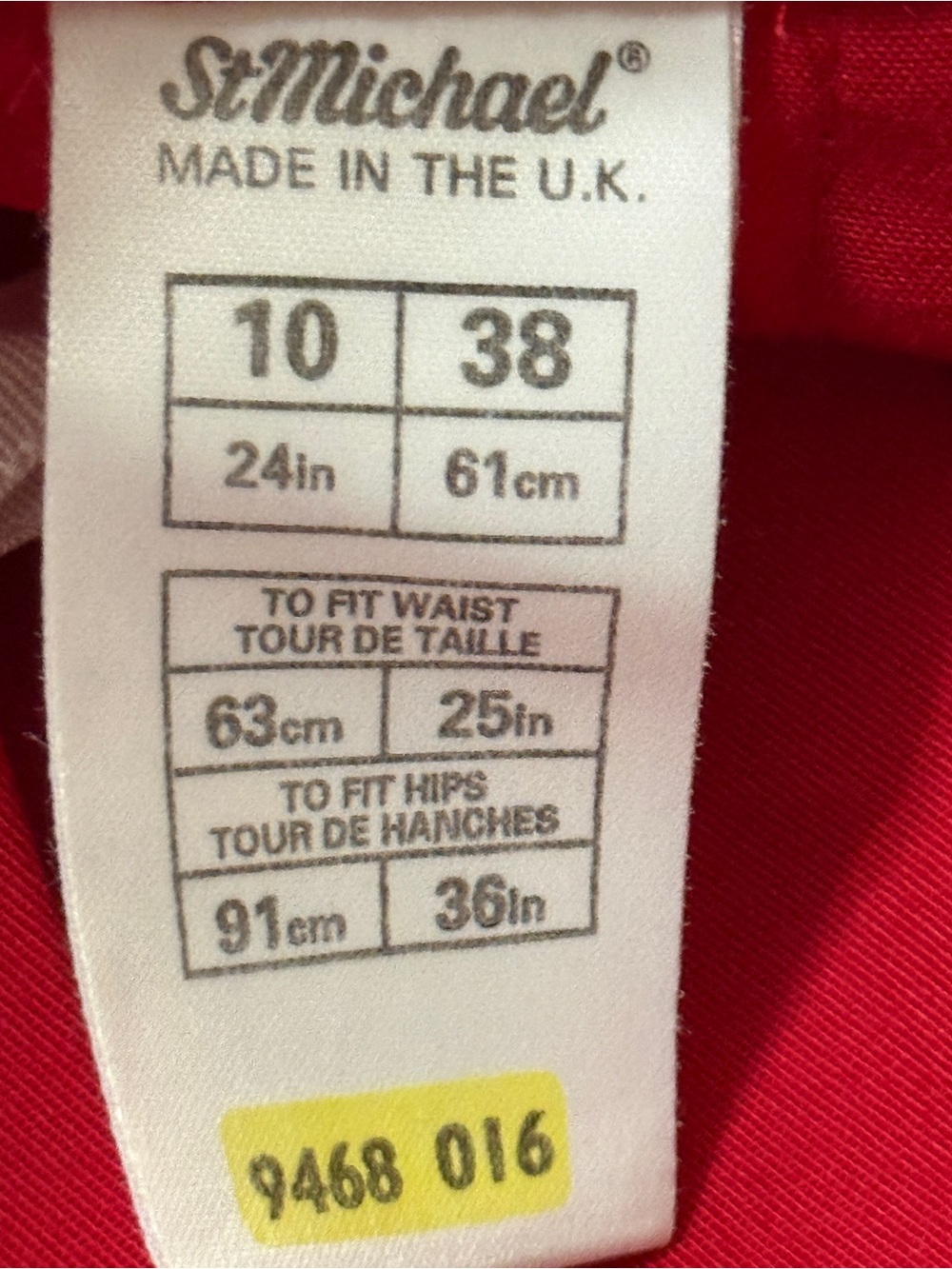 VNTG St Michael Red Pleated Midi Skirt - Made in UK - Dark Academia Preppy - Picture 2 of 11